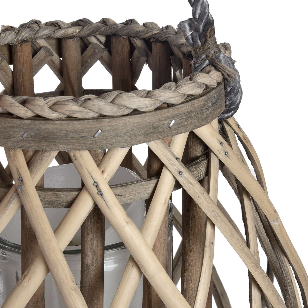 Wicker Bulbous Lantern