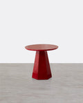 Melpomene Round Side Table, Red - Miola