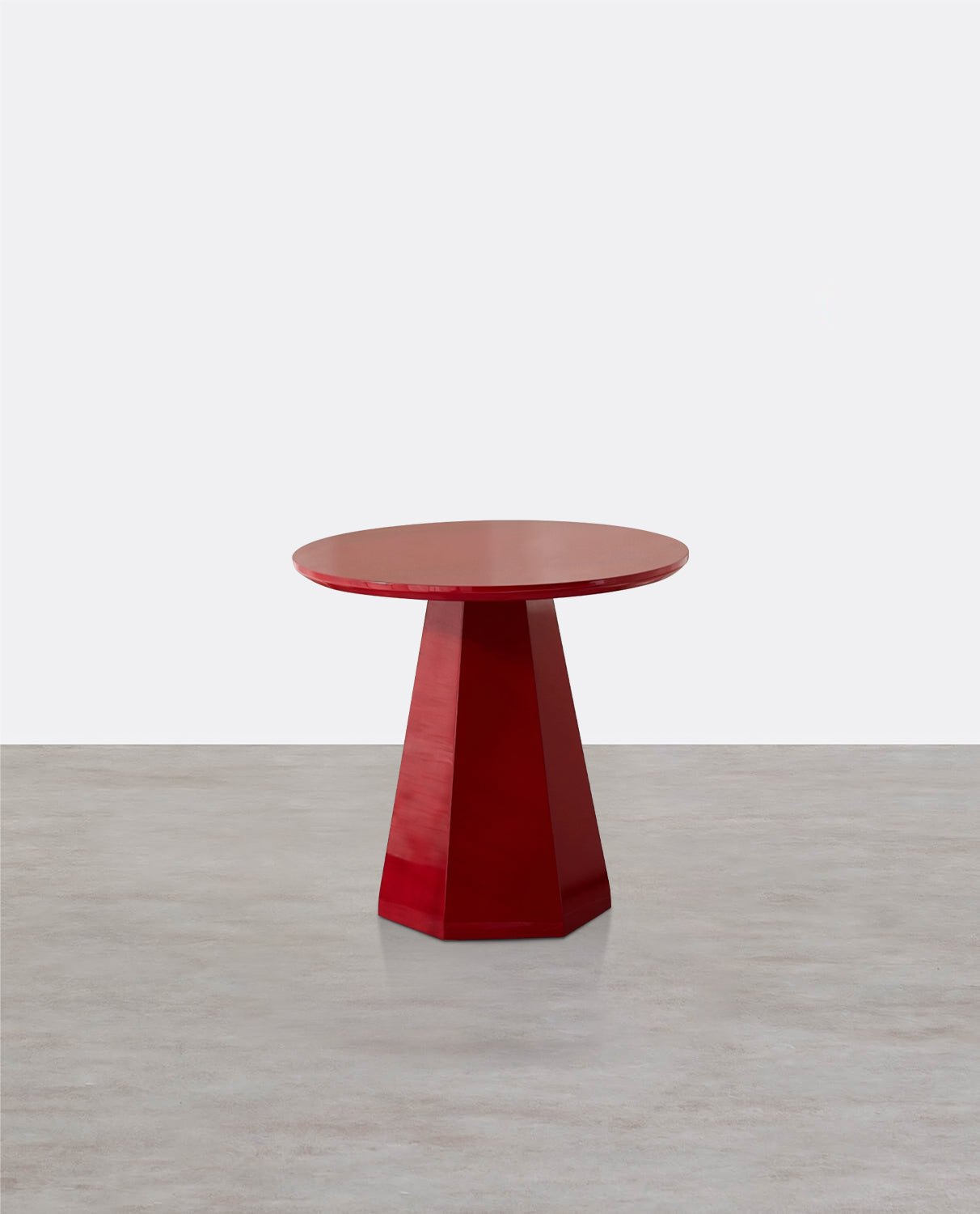 Melpomene Round Side Table, Red - Miola