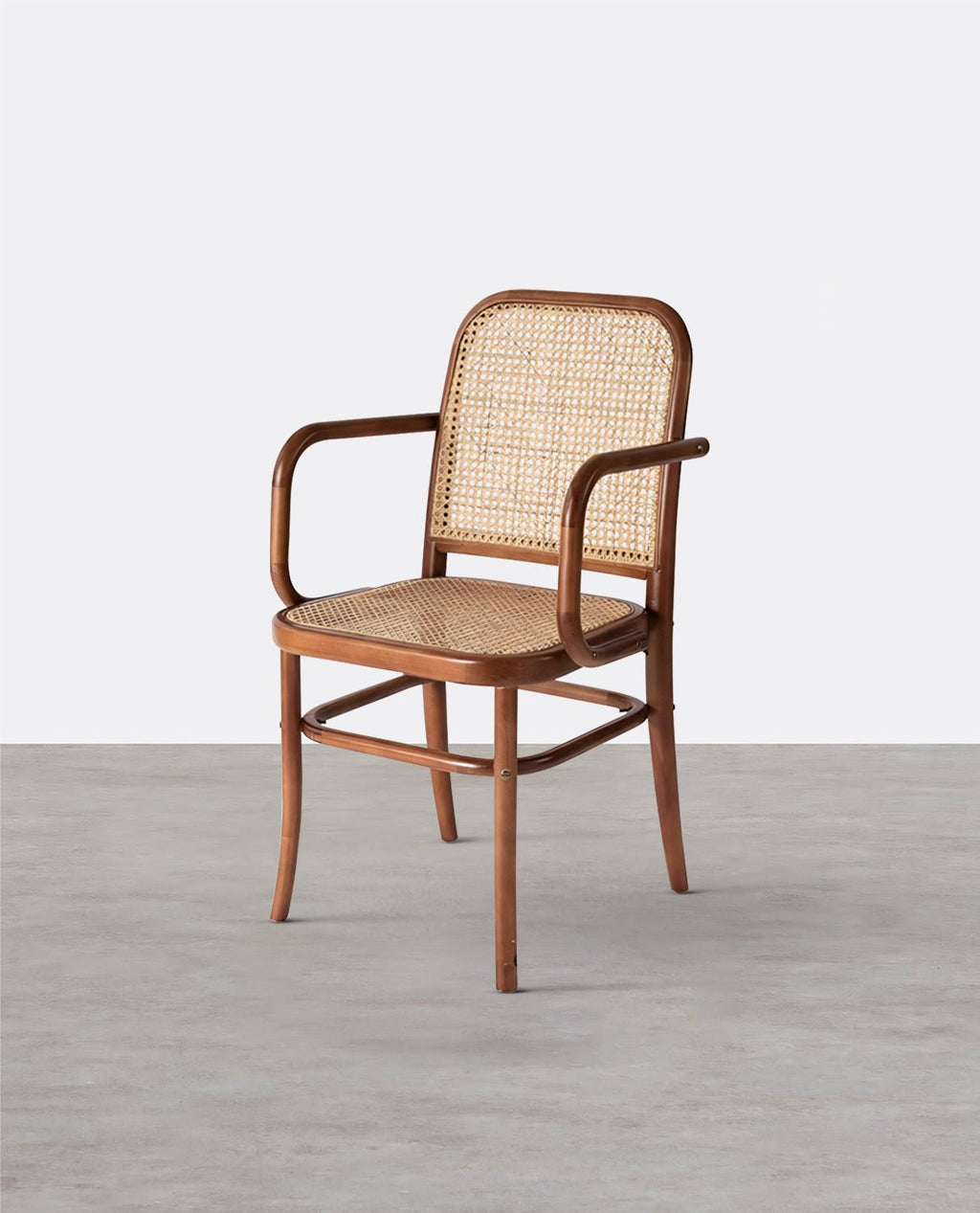 Paris G04 Rattan Dining Chair, Walnut - Miola
