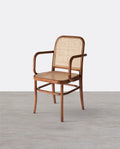 Paris G04 Rattan Dining Chair, Walnut - Miola