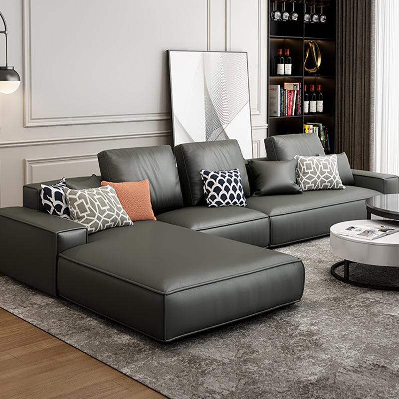 Nevaeh Three Seater Corner Sofa, Leathaire - Miola