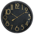 Soho Brass and Black Large Clock - Miola