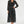 Load image into Gallery viewer, Dot Print Lace Trim Long Sleeve Maxi Dress In Black

