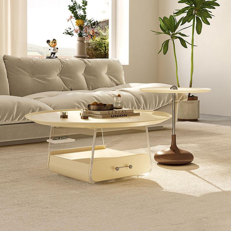 Meral Stylish Coffee Table Set, Stainless Steel - Miola