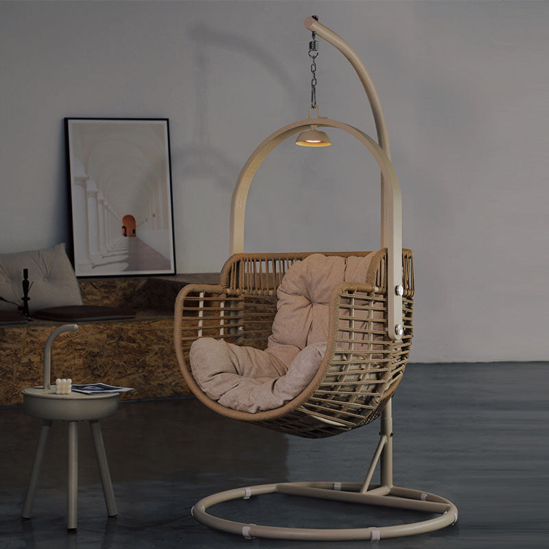 Galilea Rattan Garden Hanging Egg Chair with Stand