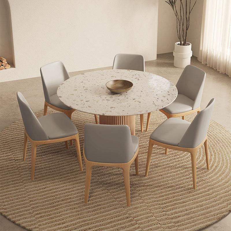 Sienna Round Dining Table, Premium Terrazzo And Wood Base - Miola