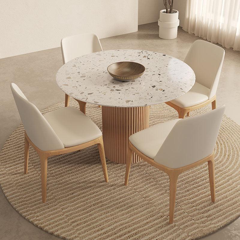 Sienna Round Dining Table, Premium Terrazzo And Wood Base - Miola