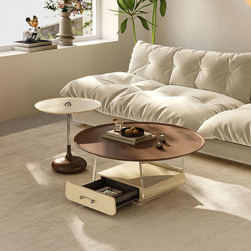 Meral Stylish Coffee Table Set, Stainless Steel - Miola