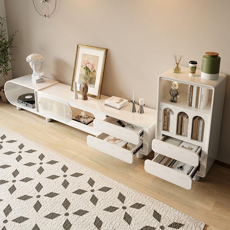 Odelette Living Room Set, Odelette TV Stand And Sideboard, Cream - Miola