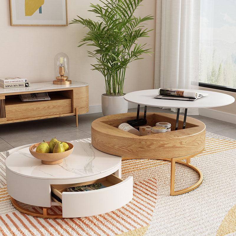 Amanda Living Room Set, Amanda Coffee Table and TV Stand, Light Oak - Miola