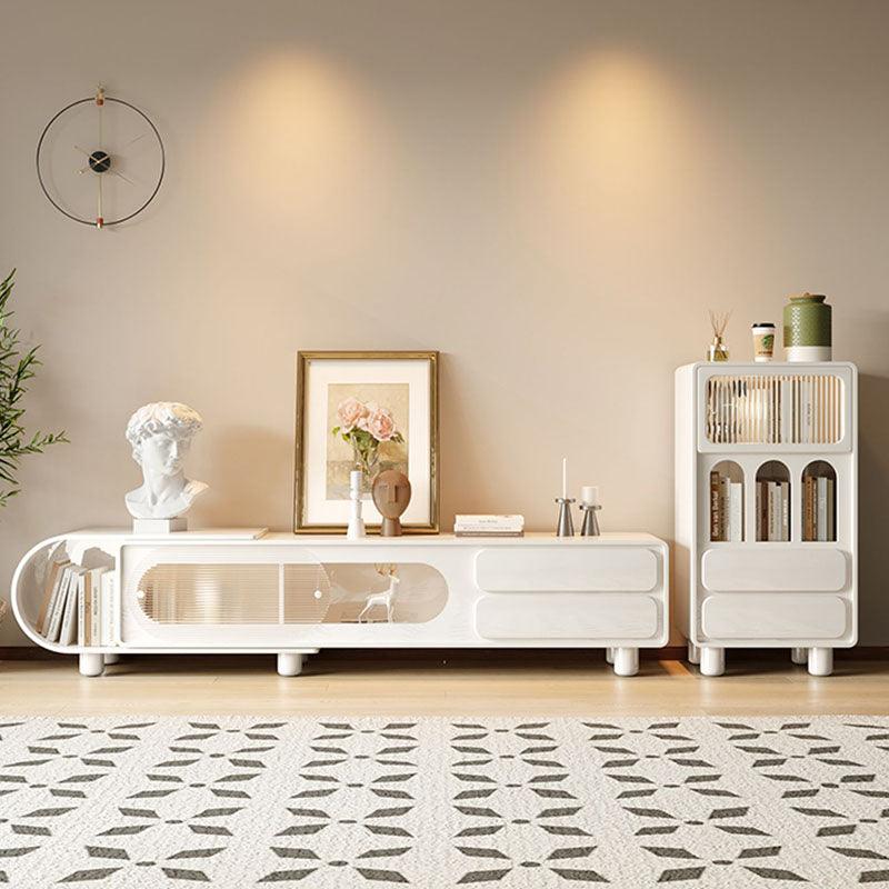 Odelette Living Room Set, Odelette TV Stand And Sideboard, Cream - Miola