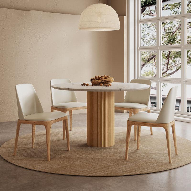 Sienna Round Dining Table, Premium Terrazzo And Wood Base - Miola
