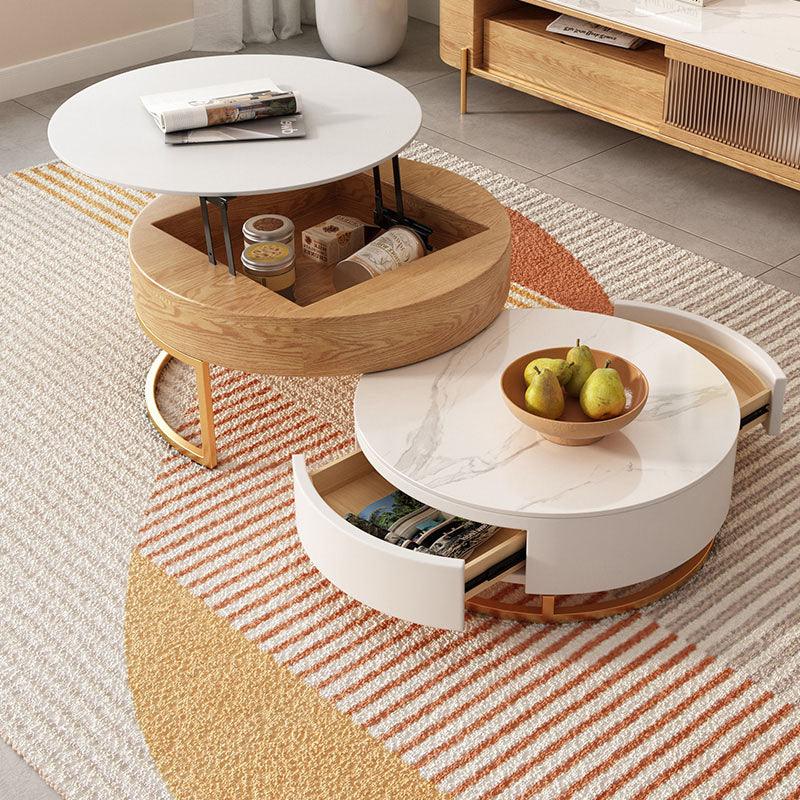 Amanda Living Room Set, Amanda Coffee Table and TV Stand, Light Oak - Miola