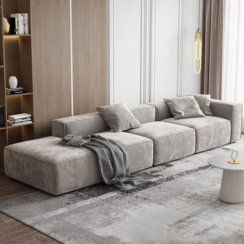 Yetta Three Seater, Four Seater Sofa, Corner Sofa, Grey Velvet - Miola