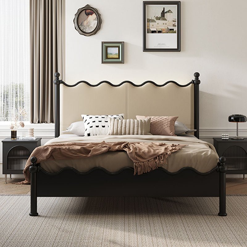 Roberta King Size / Super King Bed, Cream & Black - Miola