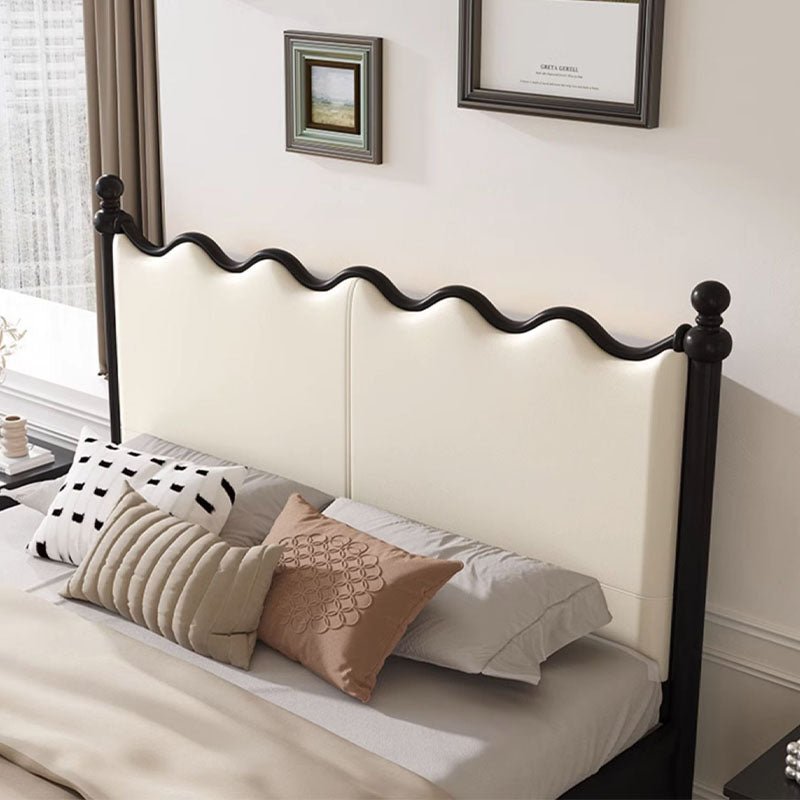 Roberta King Size / Super King Bed, Cream & Black - Miola