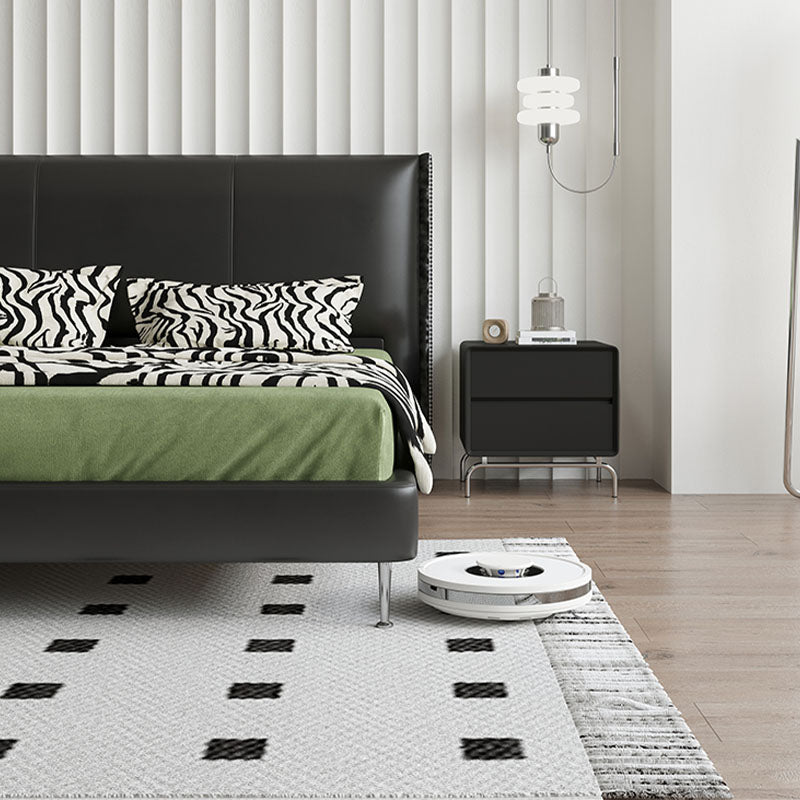 Kinza King Size / Super King Size Bed, Black - Miola