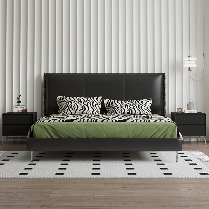 Kinza King Size / Super King Size Bed, Black - Miola