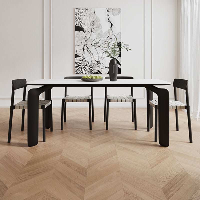 Eden Dining Chair, Black, Solid Wood & Linen - Miola