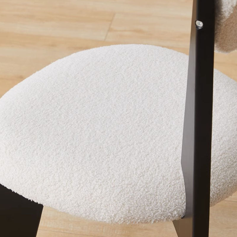Molan Dining Chair, White Boucle - Miola