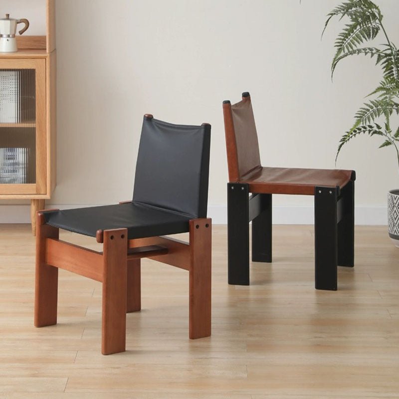Lynette Dining Chair, PU Leather, Solid Wood - Miola