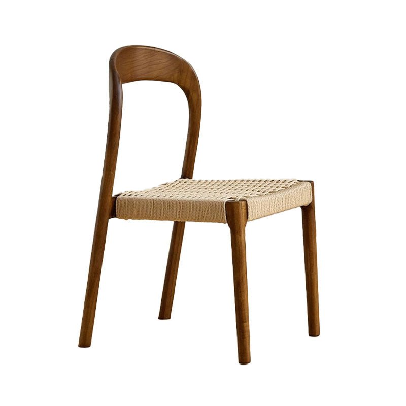 Bonnie Dining Chair, Rattan & Solid Wood - Miola