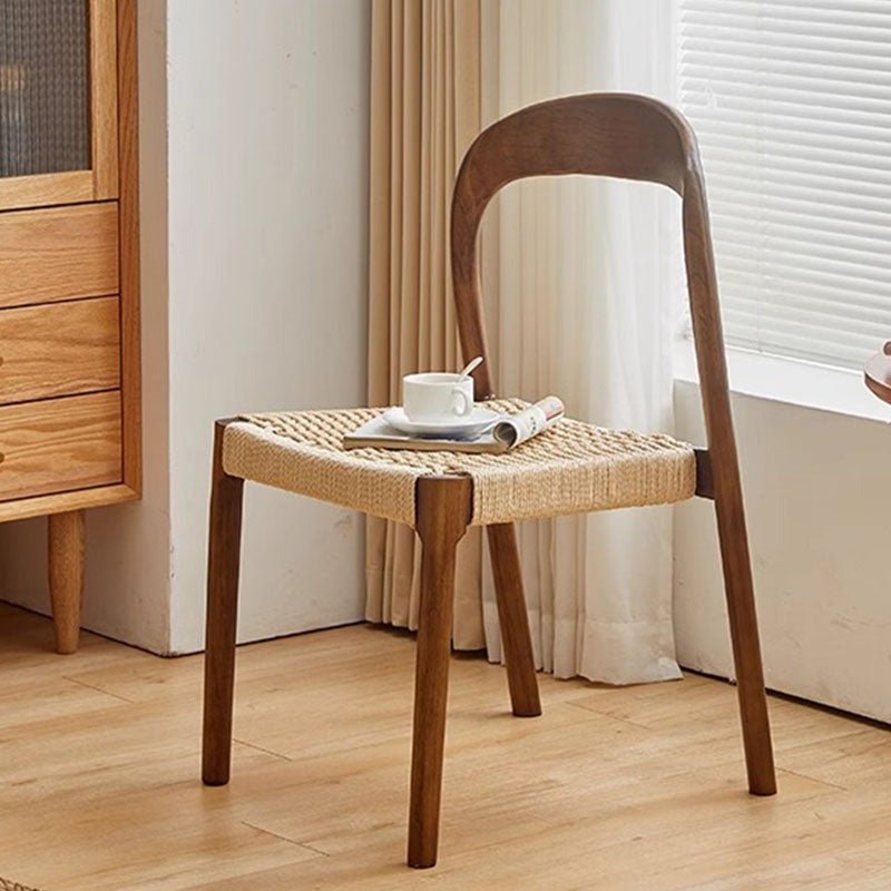 Bonnie Dining Chair, Rattan & Solid Wood - Miola