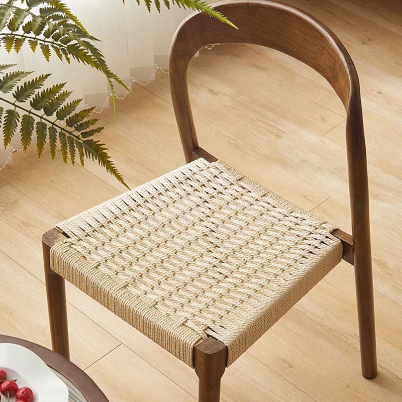 Bonnie Dining Chair, Rattan & Solid Wood - Miola