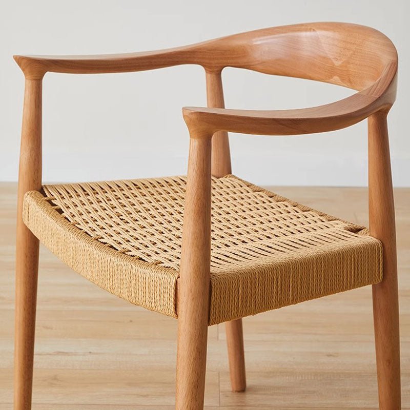 Abiram Rattan Dining Chair, Solid Wood - Miola