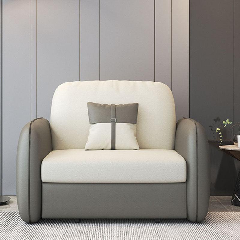 Caio Single Sofa Bed, Leathaire - Miola