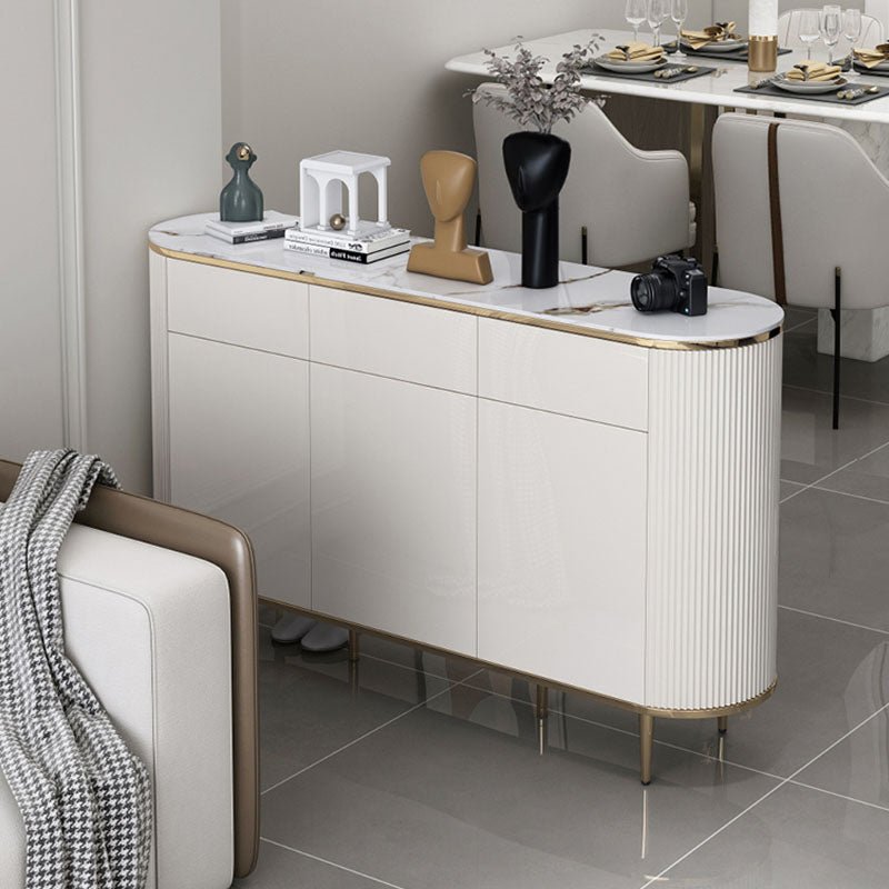 Drake Shoe Storage, White & Gold - Miola