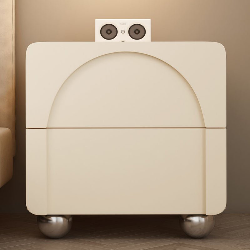 Niomi Bedside Table, Cream - Miola