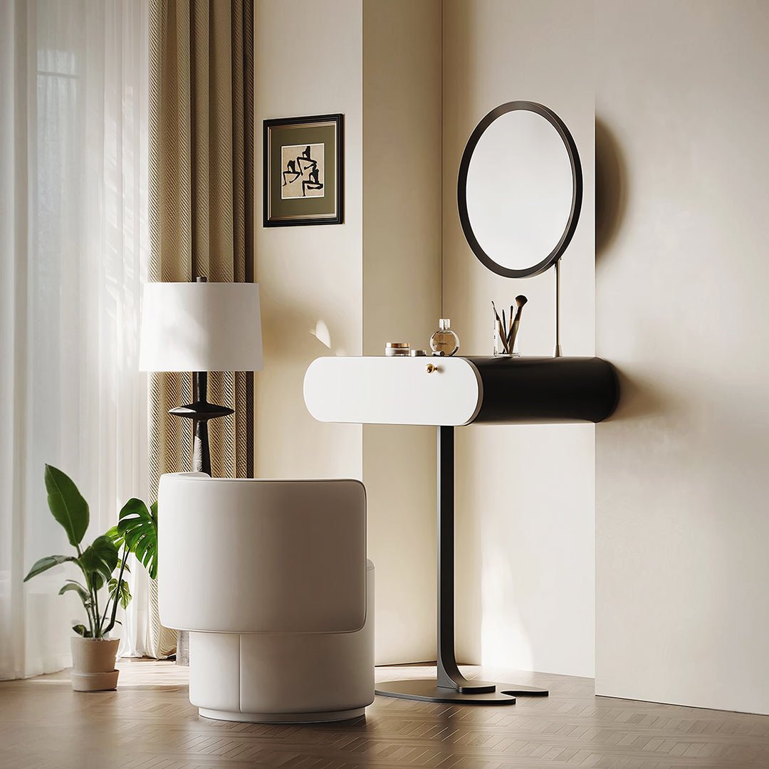 Suzuki Small Dressing Table With Mirror, Slimline Dressing Table - Miola