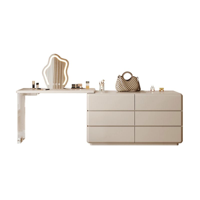 Dominic Dressing Table With Sideboard and LED Mirror - Miola