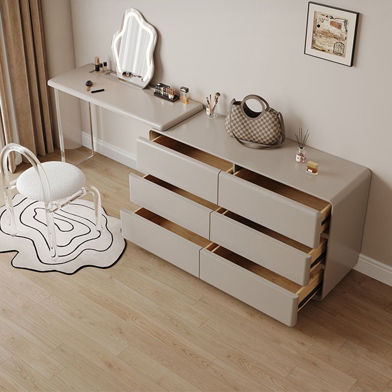 Dominic Dressing Table With Sideboard and LED Mirror - Miola