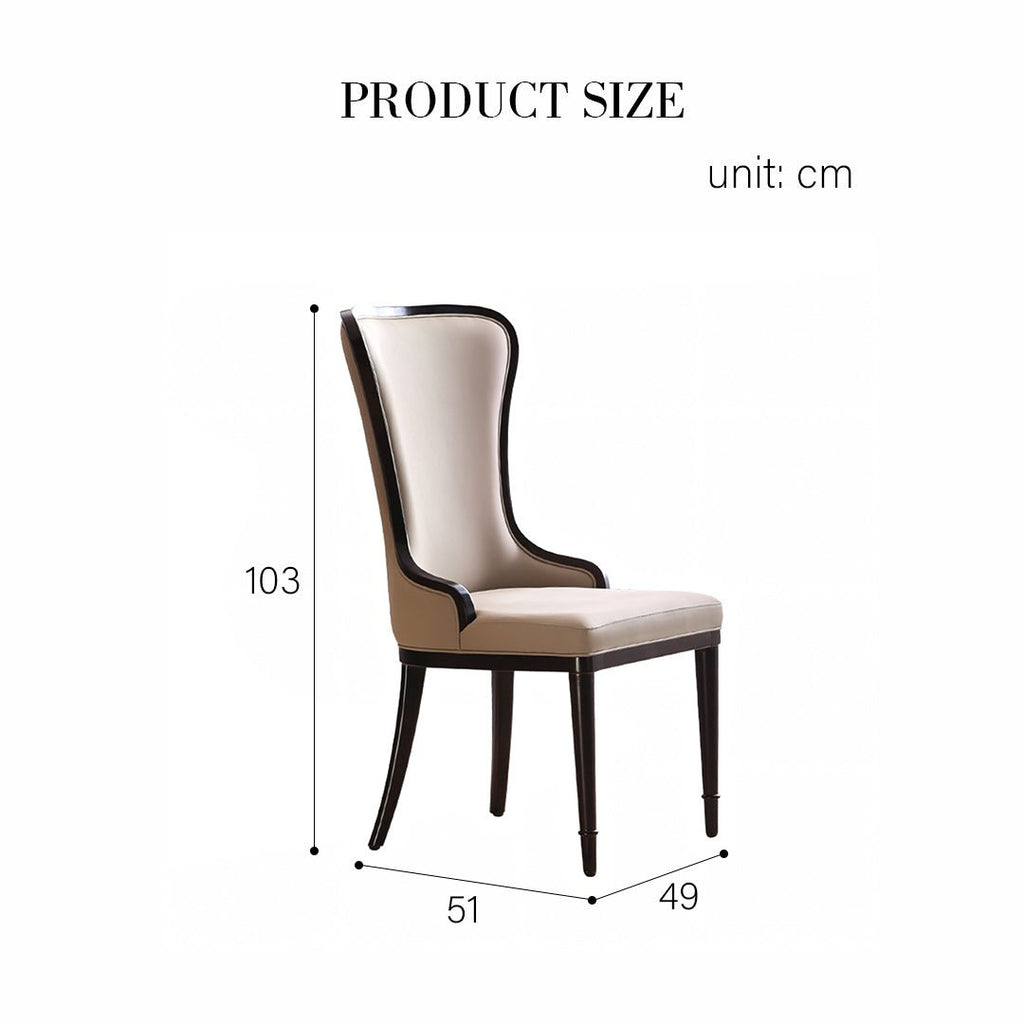 Inoue High Back Dining Chair, Leather - Miola