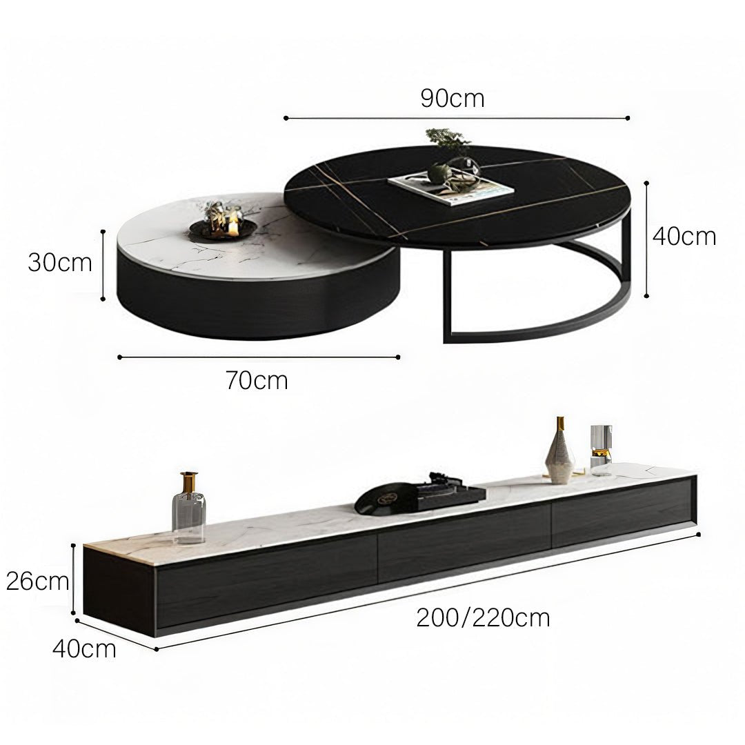 Kahoo TV Stand, Sintered Stone - Miola