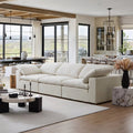 Farid Two Seater, Three Seater Sofa, Modular Sofa, White Linen - Miola