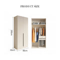 Petrov Wooden Wardrobe, Cream - Miola