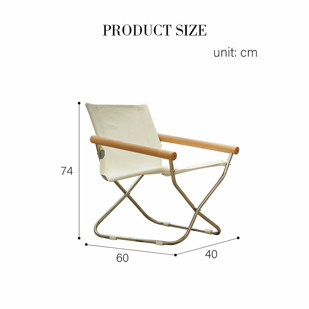 Kato Foldable Armchair, Stainless Steel - Miola
