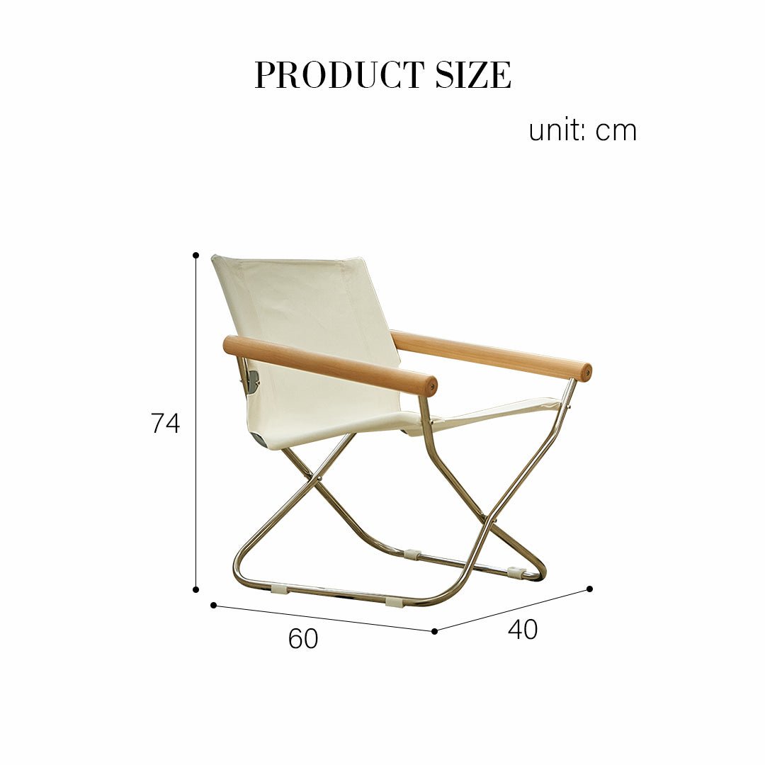 Kato Foldable Armchair, Stainless Steel - Miola