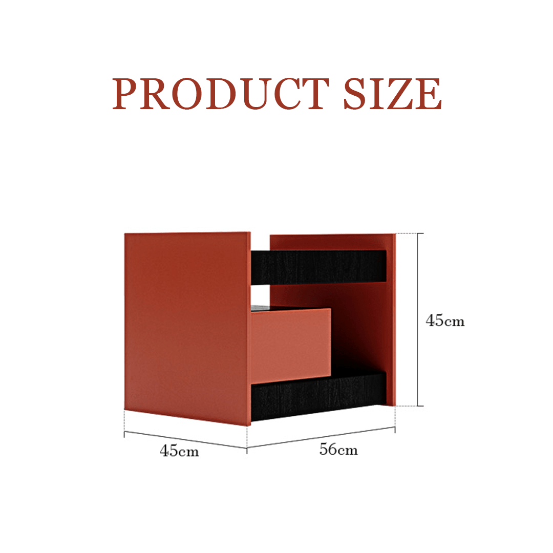 Isolde Wooden Bedside Table - Miola