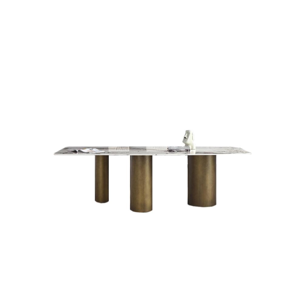 Mira Dining Table, Gold Base - Miola