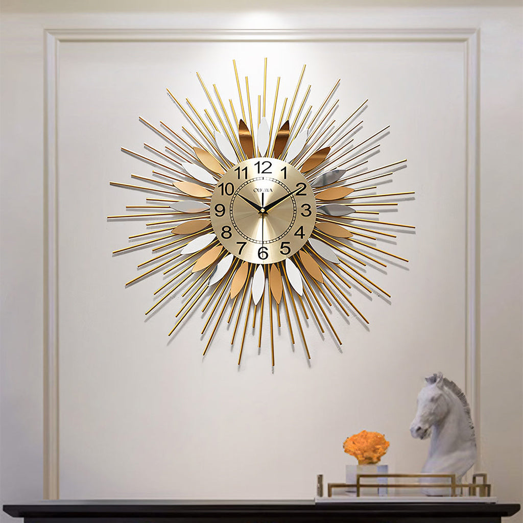 Round Art Deco Wall Clock