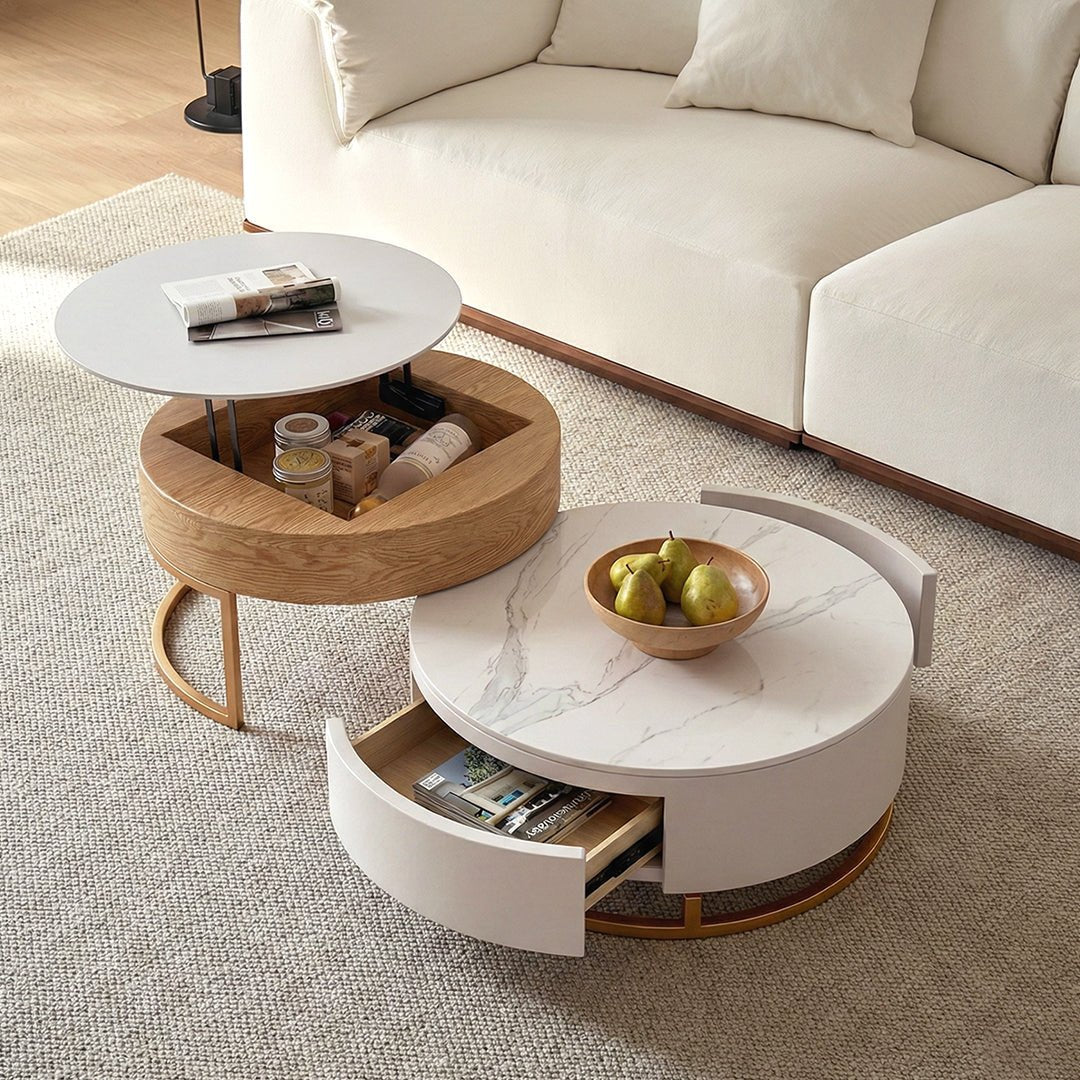 Amanda Living Room Set, Amanda Coffee Table and TV Stand, Light Oak - Miola