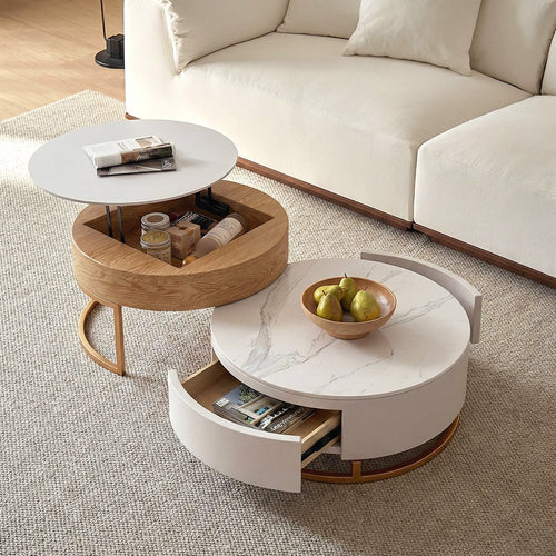 Amanda Living Room Set, Amanda Coffee Table and TV Stand, Light Oak - Miola