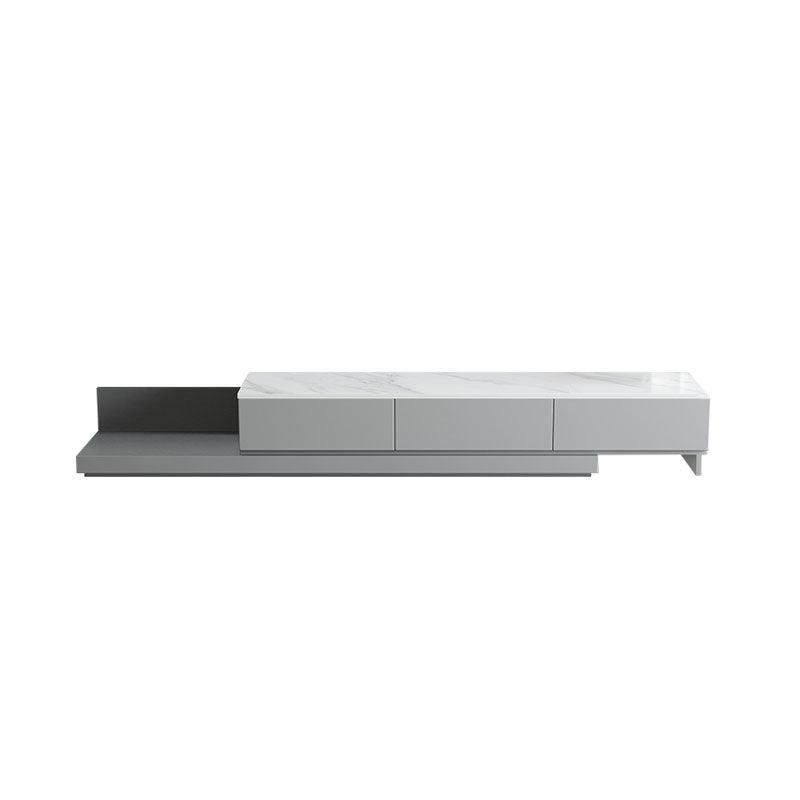 Lvinta Grey Round Nesting Coffee Table, Gold Base - Miola