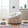 Arsav Pumpkin Armchair, White Boucle - Miola