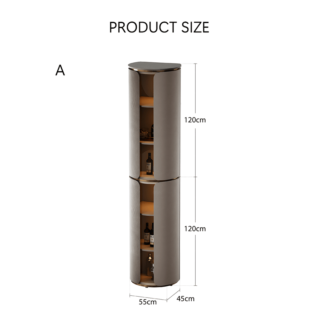 Triton Wine Rack And Wine Cabinet, Leather - Miola